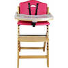 Beyond Junior Wooden High Chair, Natural Raspberry - Highchairs - 2