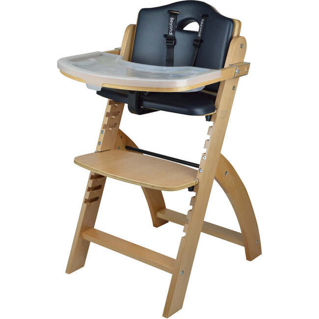 Beyond Junior Wooden High Chair, Natural Black Pearl