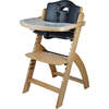 Beyond Junior Wooden High Chair, Natural Black Pearl - Highchairs - 1 - thumbnail