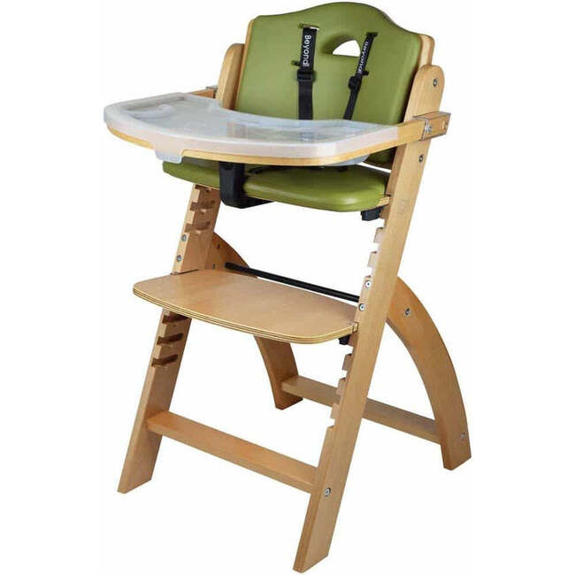 Beyond Junior Wooden High Chair, Natural Olive - Highchairs - 1