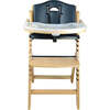 Beyond Junior Wooden High Chair, Natural Black Pearl - Highchairs - 2 - thumbnail