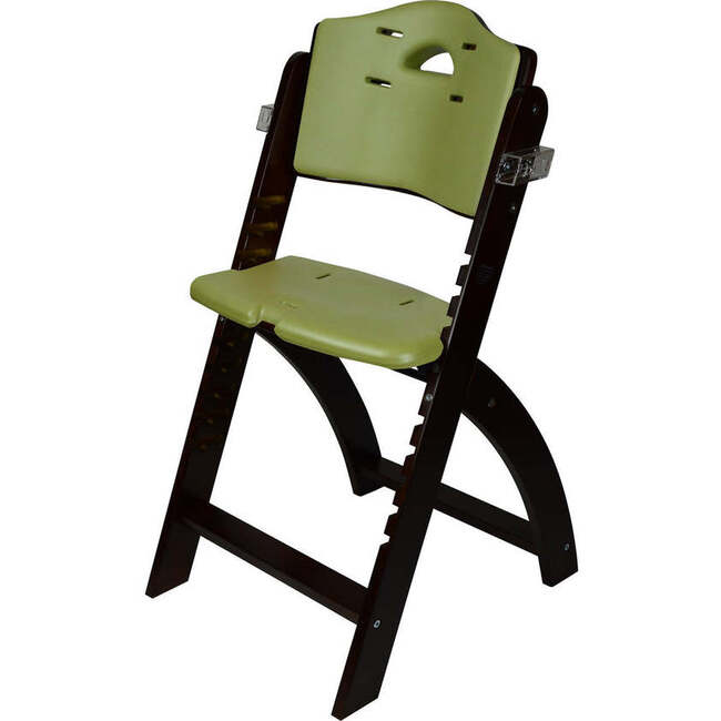 Beyond Junior Wooden High Chair, Mahogany Olive - Highchairs - 3