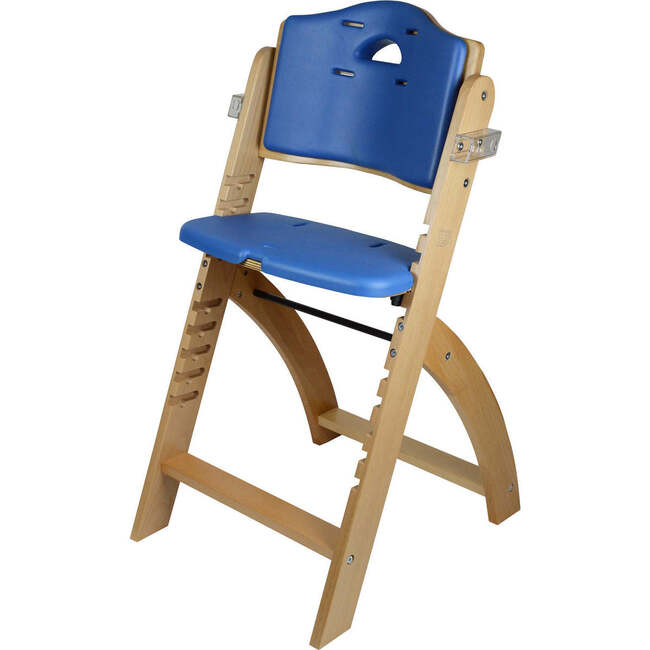 Beyond Junior Wooden High Chair, Natural Blueberry - Highchairs - 5