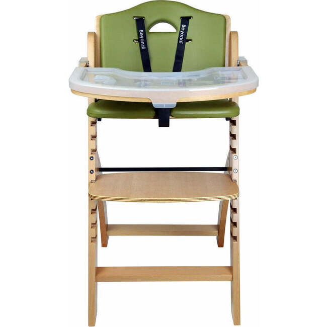 Beyond Junior Wooden High Chair, Natural Olive - Highchairs - 3