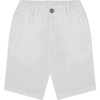 Linen Boy Shorts, White - Shorts - 1 - thumbnail