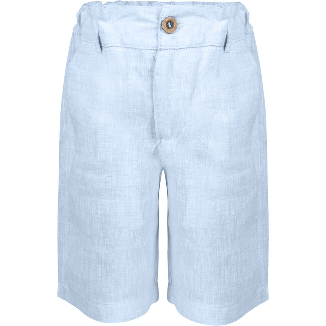 Linen Boy Shorts, Blue
