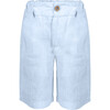 Linen Boy Shorts, Blue - Shorts - 1 - thumbnail