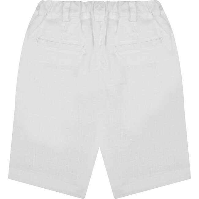 Linen Boy Shorts, White - Shorts - 4