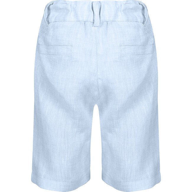 Linen Boy Shorts, Blue - Shorts - 4