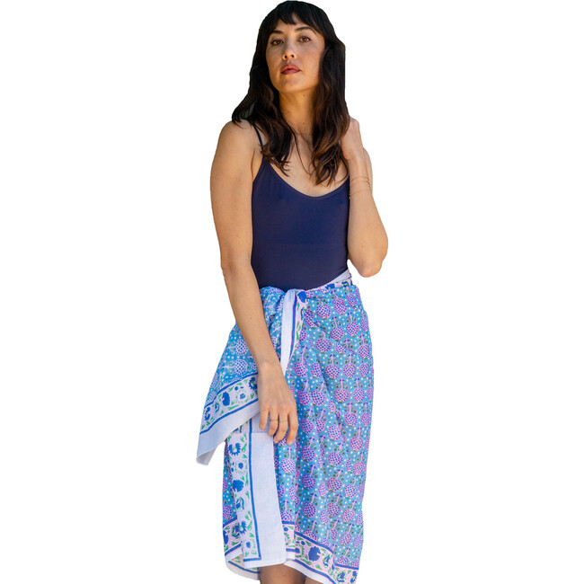 Women's Sarong, London Blue & Cornflower Blue