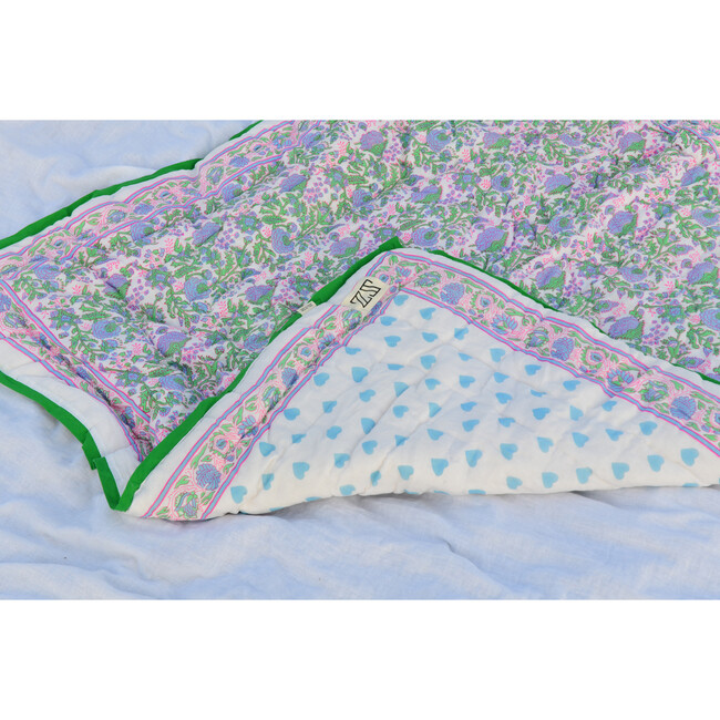 Baby Blanket, Violet & Stem Green - Blankets - 2