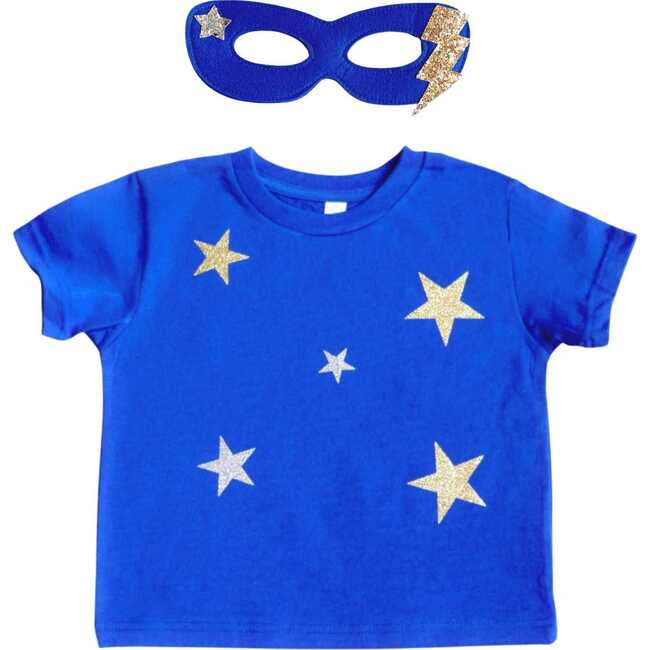 All Star Super Hero Tee + Mask Set, Blue