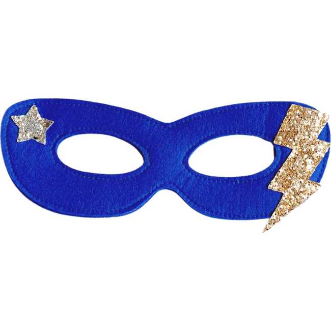 Super Hero Mask, Blue - Costume Accessories - 1