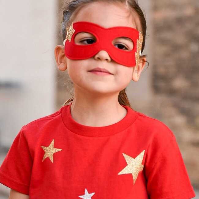 All Star Super Hero Tee + Mask Set, Red