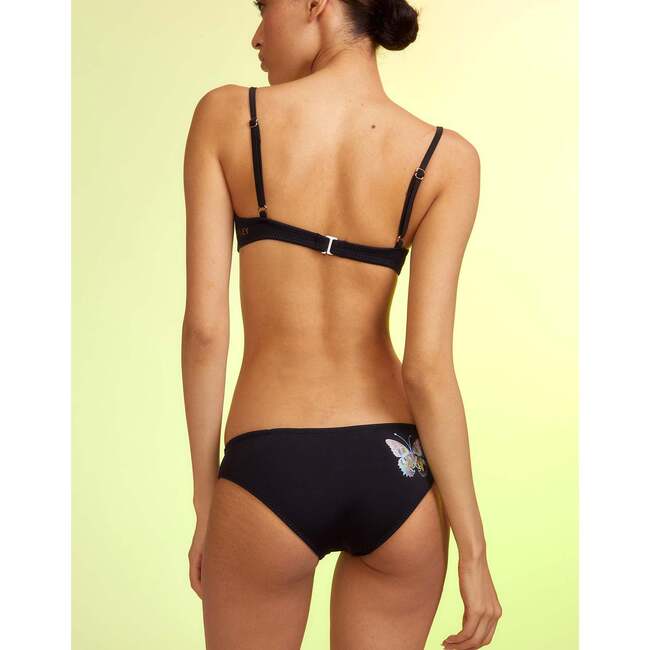Women's Butterfly Wings Bikini Top, Black - Two Pieces - 4