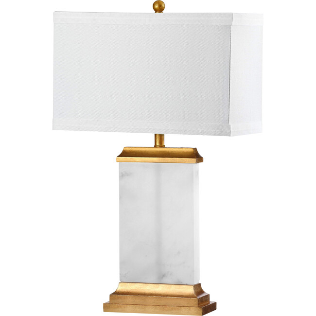 Delilah Alabaster Table Lamp, White