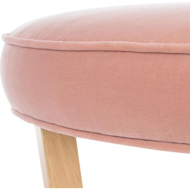 Tabby Velvet Ottoman Blush Safavieh Nursery Chairs And Ottomans