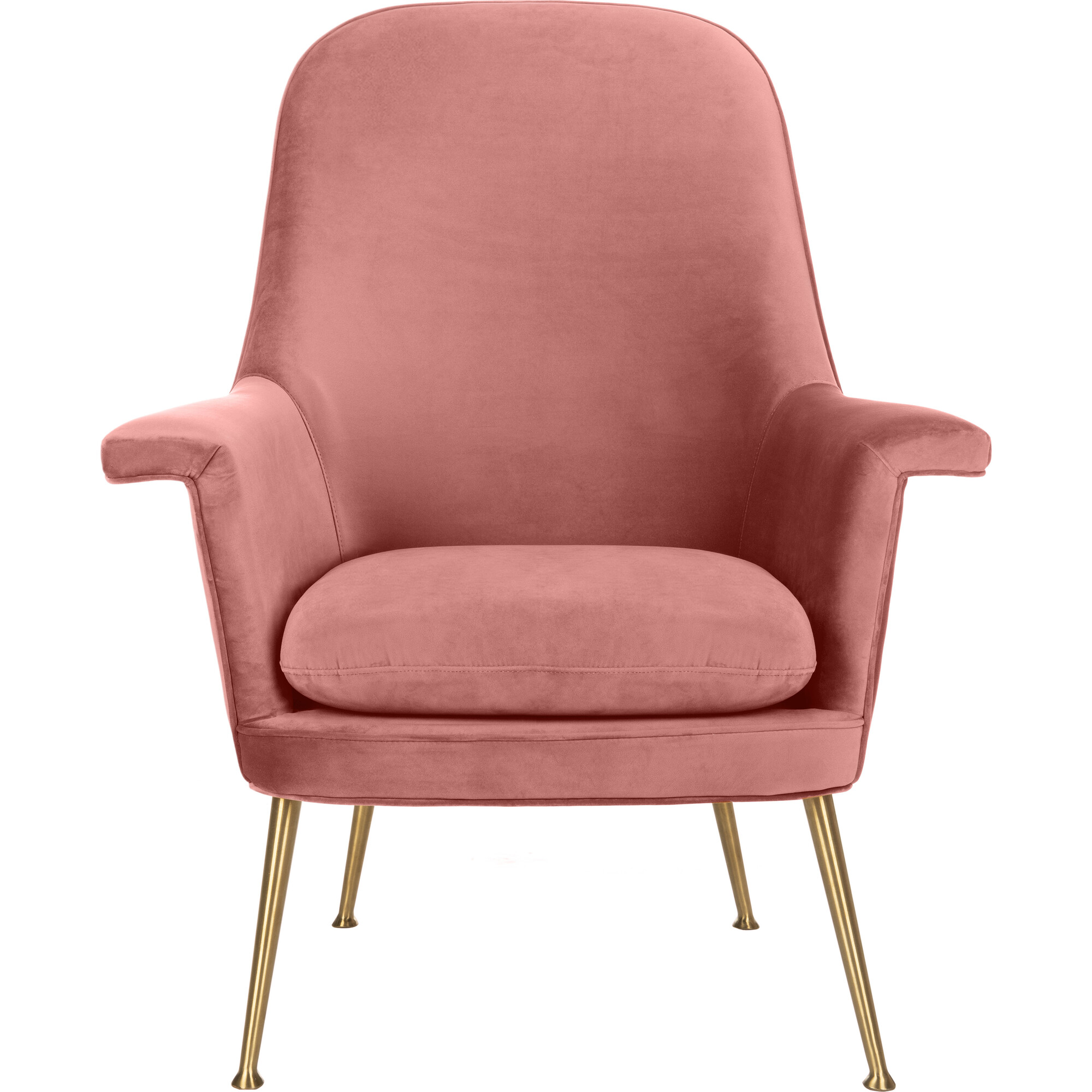 Aimee Velvet Armchair, Dusty Rose - Accent Seating - 1