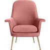 Aimee Velvet Armchair, Dusty Rose - Accent Seating - 1 - thumbnail