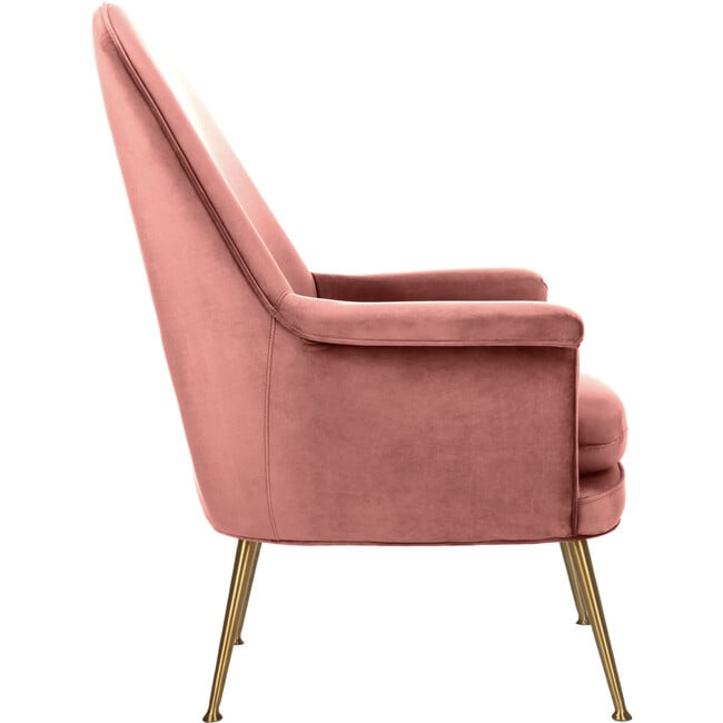 Aimee Velvet Armchair, Dusty Rose - Accent Seating - 3