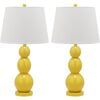 Set of 2 Jayne Three-Sphere Glass Lamps, Yellow - Lighting - 1 - thumbnail