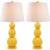 Set of 2 Jayne Three-Sphere Glass Lamps, Yellow - Lighting - 4