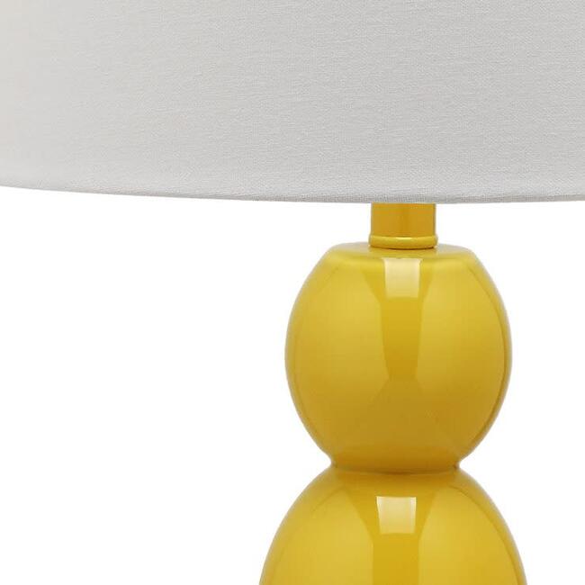 Set of 2 Jayne Three-Sphere Glass Lamps, Yellow - Lighting - 5