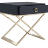 Zarina Cross Leg End Table, Navy - Accent Tables - 2