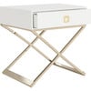 Zarina Cross Leg End Table, White - Accent Tables - 2