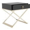 Zarina Cross Leg End Table, Black - Accent Tables - 2