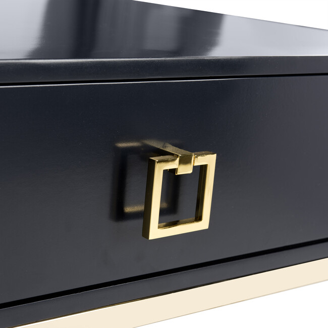 Zarina Cross Leg End Table, Navy - Accent Tables - 4