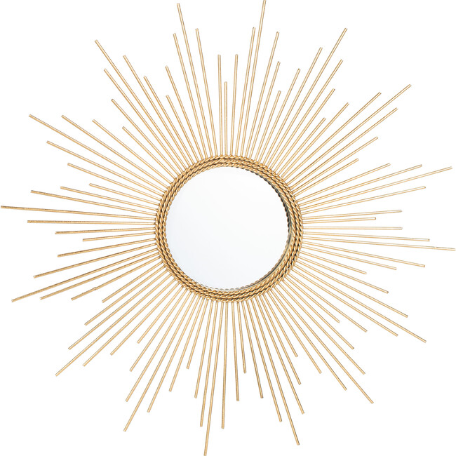 Nahla Sunburst Mirror, Gold