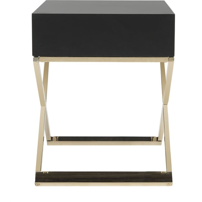 Zarina Cross Leg End Table, Black - Accent Tables - 3