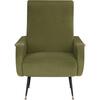 Elicia Velvet Mid-Century Accent Chair, Green - Accent Seating - 1 - thumbnail