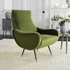 Elicia Velvet Mid-Century Accent Chair, Green - Accent Seating - 2