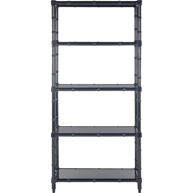 Ebo Coastal 4-Tier Etagere, Navy - Bookcases - 4