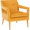 Mara Tufted Accent Chair, Marigold - Nursery Chairs - 3