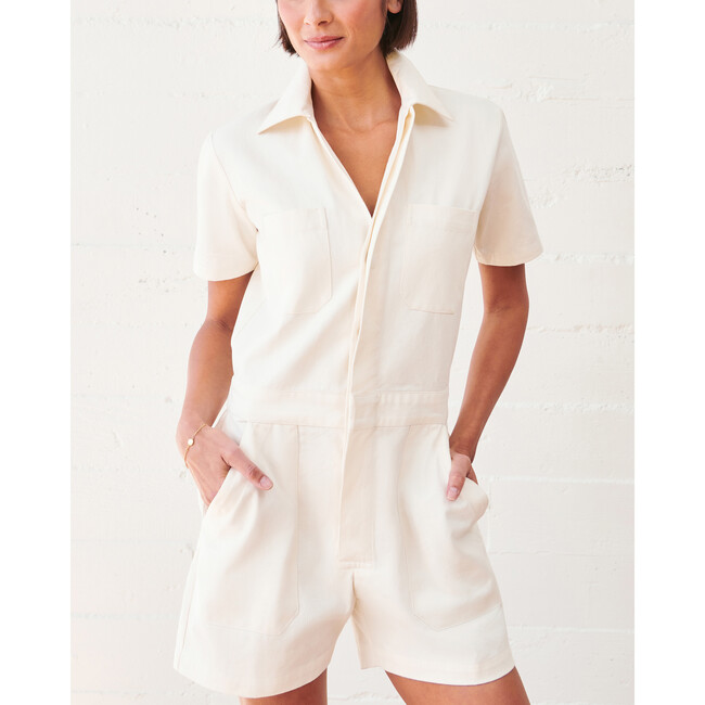 Women's Metro Romper, White - Rompers - 3