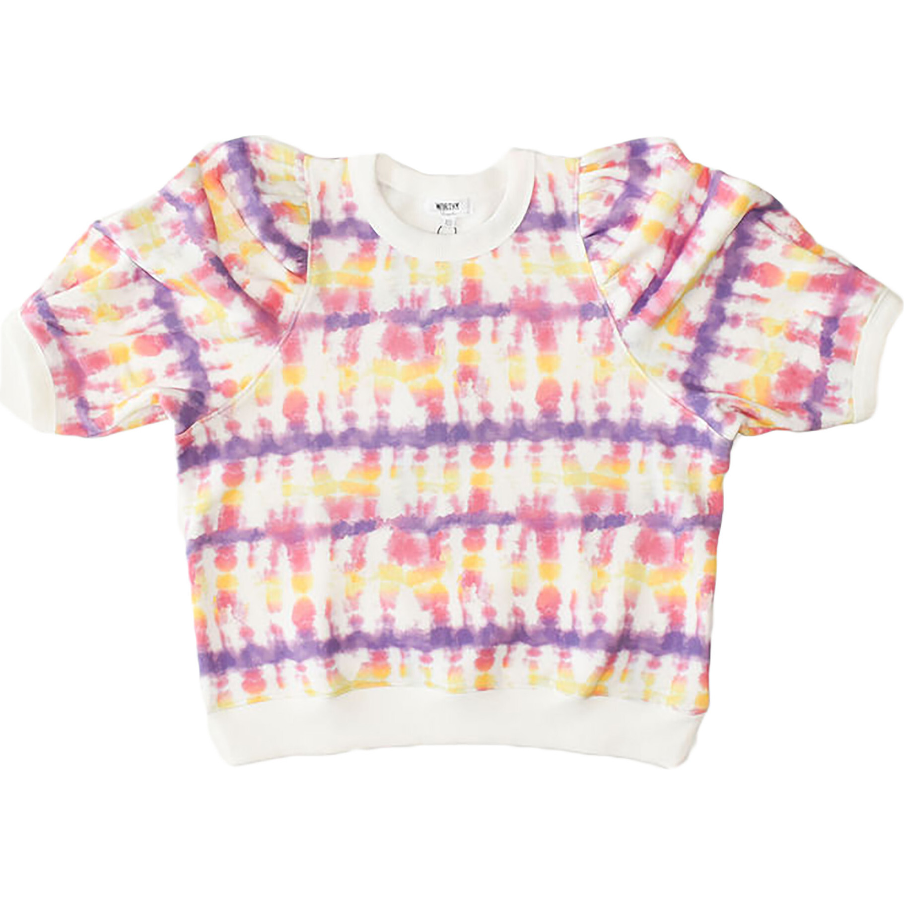 Adult Puff Sleeve Crew Neck, Sunset - Shirts - 1