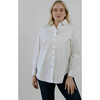 Women's Mother Oxford, White - Shirts - 2