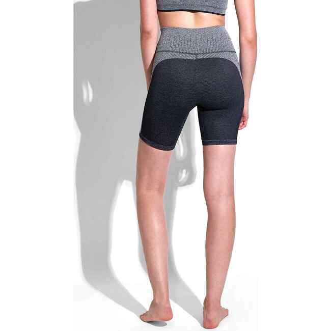 Women's Valerie Variegated Rib Short, Black - Shorts - 5