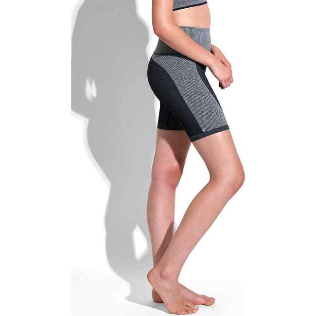 Women's Valerie Variegated Rib Short, Black - Shorts - 6