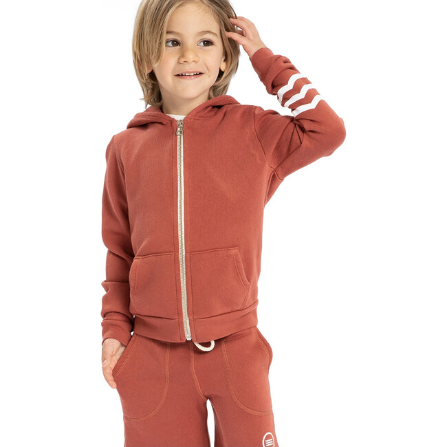 Waves Zip Hoodie, Cayenne