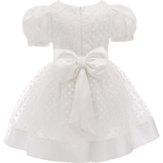 Polka Dot Princess Dress, White
