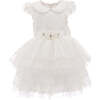 Belvale Embroidered Dress, White - Dresses - 1 - thumbnail