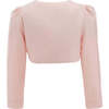 Cropped Satin Cardigan, Pink - Cardigans - 2