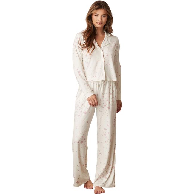 Women's Riley PJ Set, Blush Stars - Pajamas - 1