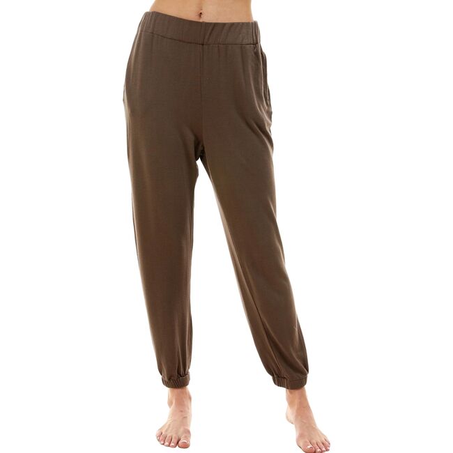 Women's Fuzzy Luxe Lounge Pant, Cocoa - Sweatpants - 1