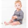 Classic Long Sleeve Bodysuit, Pewter - Onesies - 2