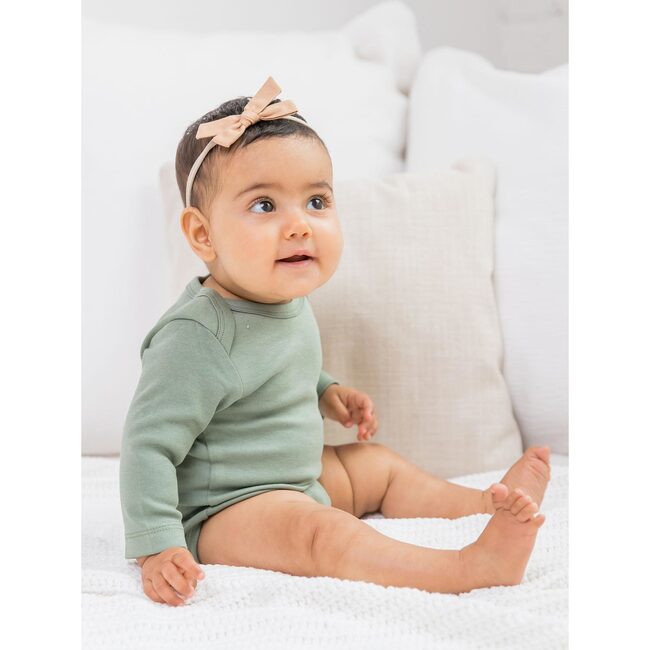 Classic Long Sleeve Bodysuit, Thyme - Onesies - 3